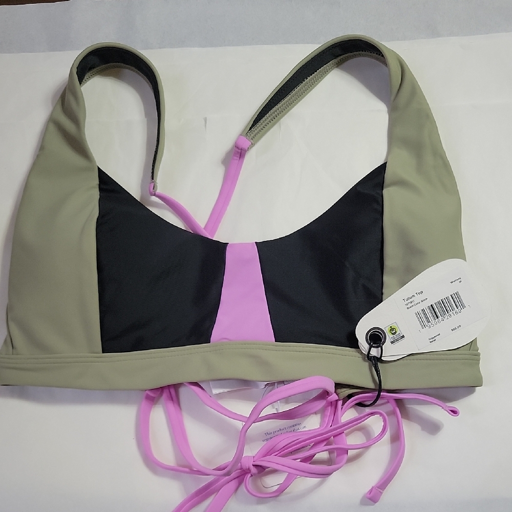 PrAna Tulum Colorblock Bikini Top NWT - Picture 3 of 7